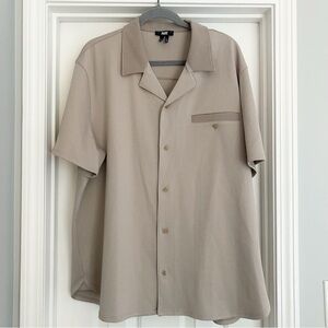 PAIGE Taupe Short Sleeve‎ Shirt